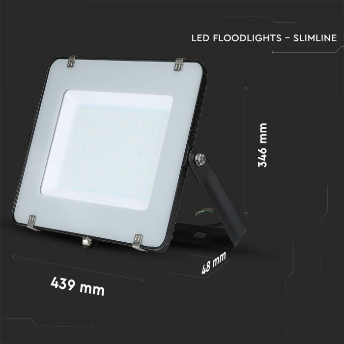 LED FLOOD SLIM 200W CW 100° 16500lm IP65 BLACK SAMSUNG CHIP