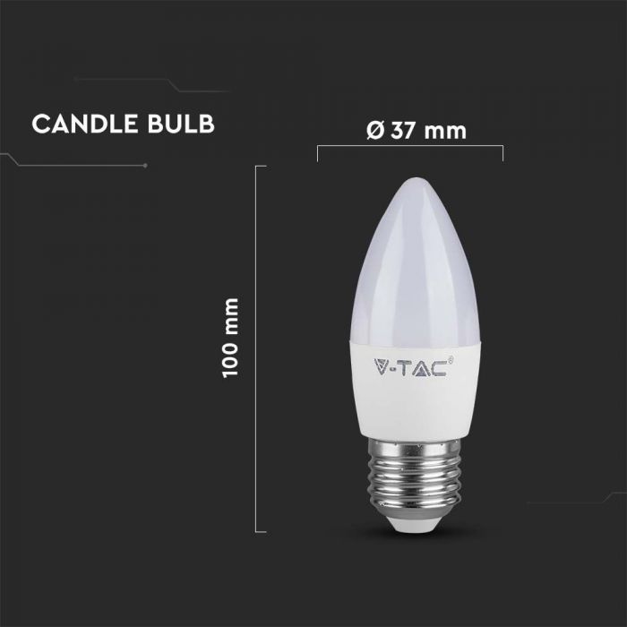 LED E27 LAMP 4.5W WW 470lm 180° 36.5X100 CANDLE