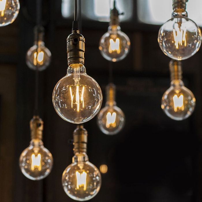 LED E27 FILAMENT LAMP G125 10W CW 1055lm 300° 125X173