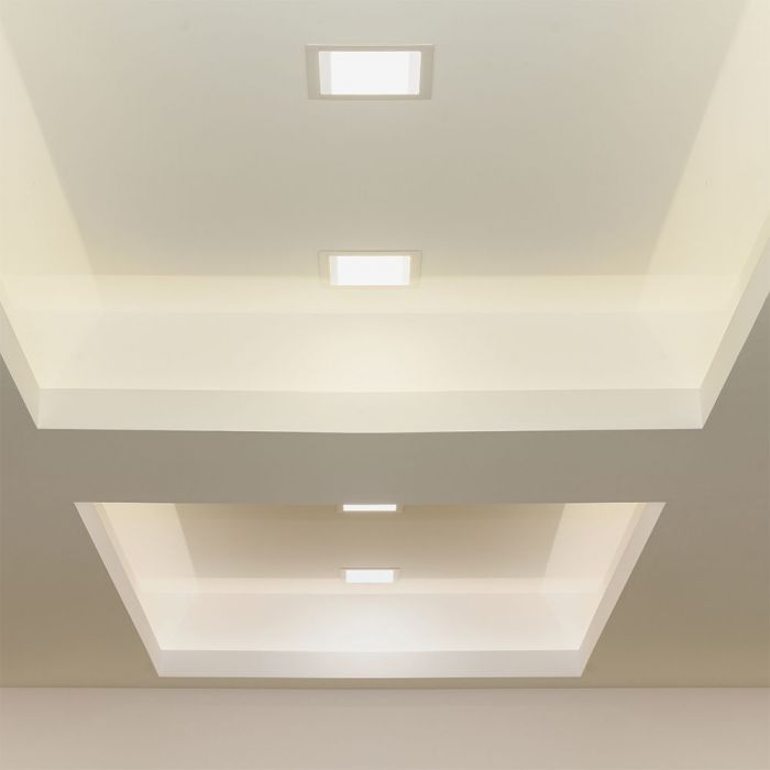 LED PREMIUM SQUARE DOWNLIGHT 12W 1000lm WW 120° 170X25 (155)