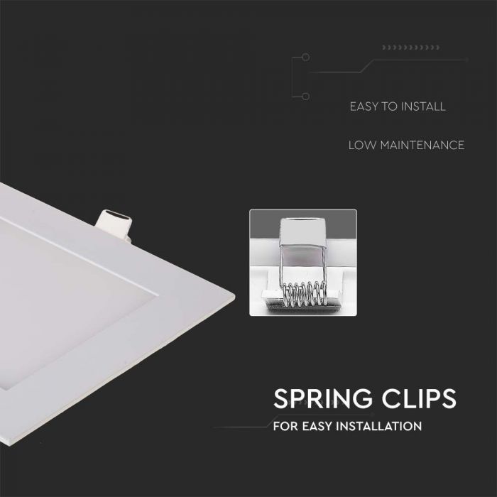 LED PREMIUM SQUARE DOWNLIGHT 12W 1000lm WW 120° 170X25 (155)