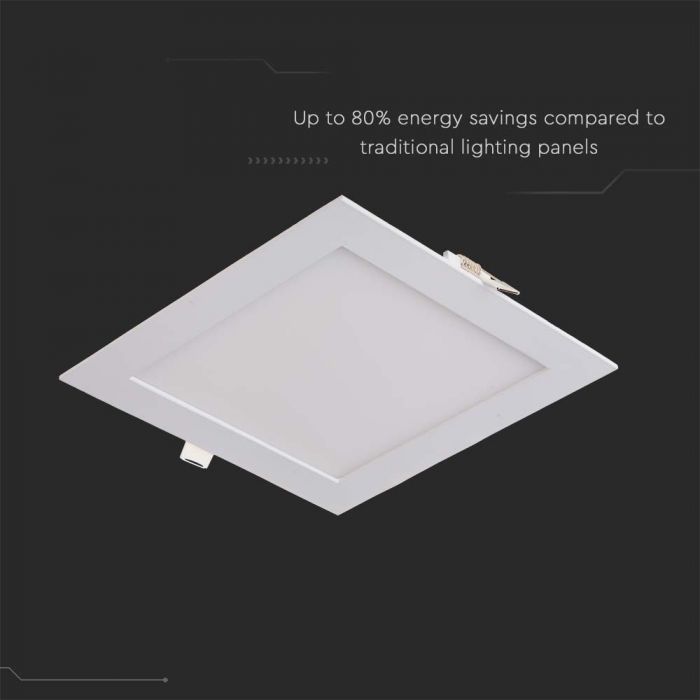 LED PREMIUM SQUARE DOWNLIGHT 18W 1400lm WW 120° 225X225X12 (210x210)