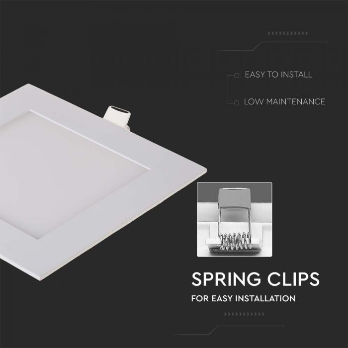 LED PREMIUM SQUARE DOWNLIGHT 18W 1400lm DL 120° 225X25 (210)