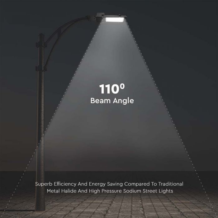 LED STREET LIGHT 50W CW 4700lm 110° GREY 468X215X60 IP65