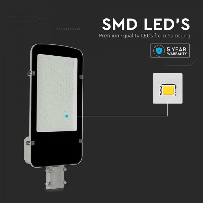 LED STREET LIGHT 50W CW 4700lm 110° GREY 468X215X60 IP65