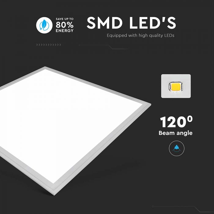 LED PANEL 40W 4950lm CW 120° 600X600X12.5