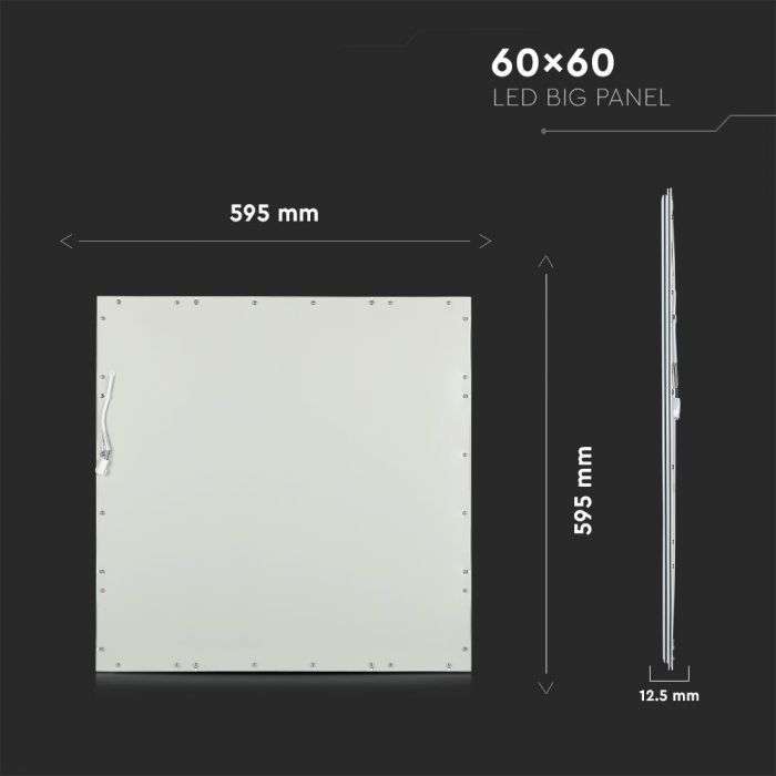 LED PANEL 40W 4950lm WW 120° 600X600X15