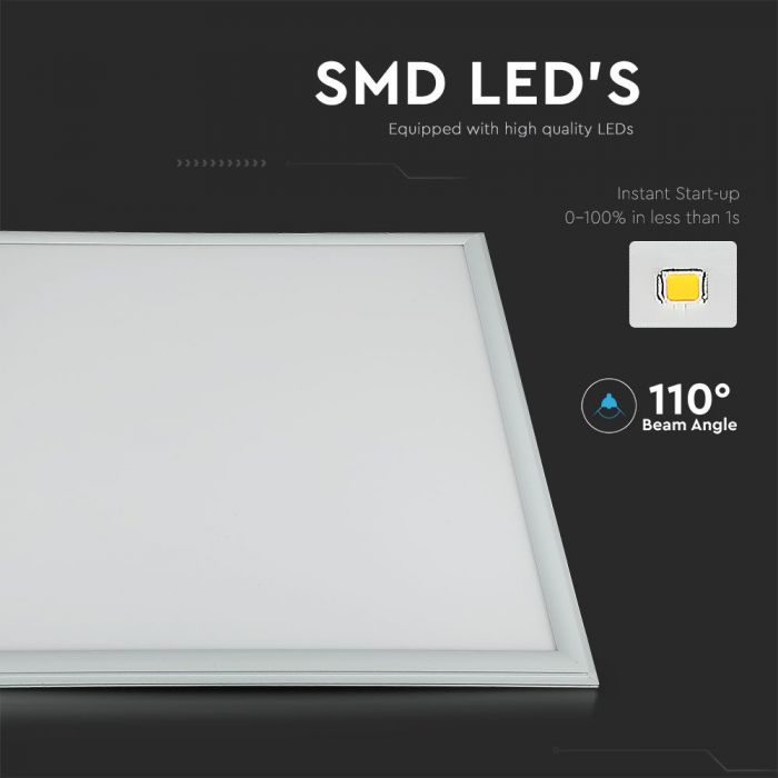 LED PANEL 40W 4950lm WW 120° 600X600X15