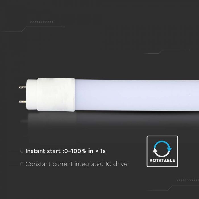 LED T8 TUBE 18W CW 1700lm 4FT 160° Frosted NANO-PLASTIC