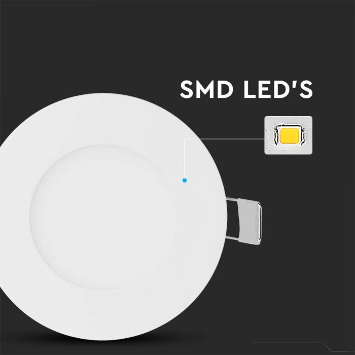 LED PREMIUM ROUND DOWNLIGHT 3W 210lm WW 120° 84X12 (73)