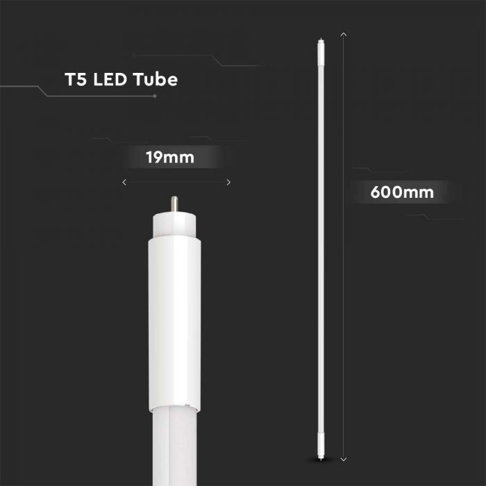 LED T5 TUBE 8W CW 880lm 2FT 160° 549X18.4 Frosted
