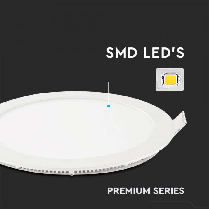 LED PREMIUM ROUND DOWNLIGHT 22W 2265lm WW 120° 240X12 (220)