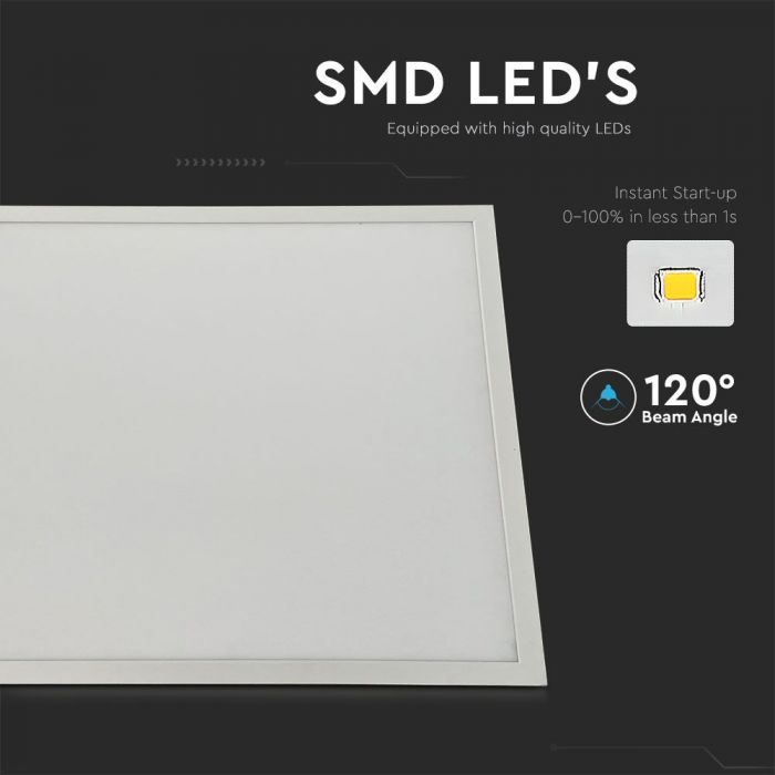 LED PANEL 40W 4950lm DL 120° 595X595X33