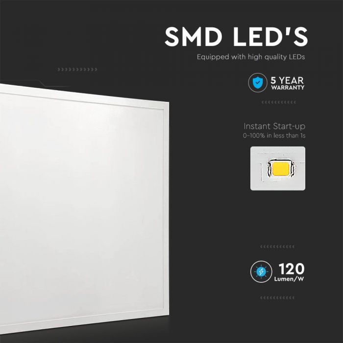 LED BACKLIT PANEL 36W 4320lm DL 110° 595X595X33