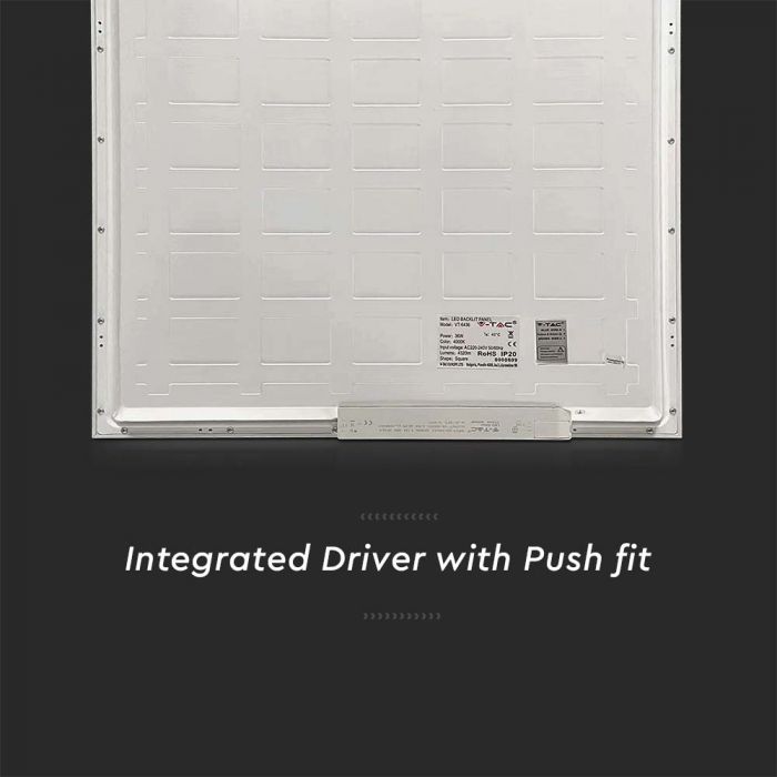 LED BACKLIT PANEL 36W 4320lm DL 110° 595X595X33