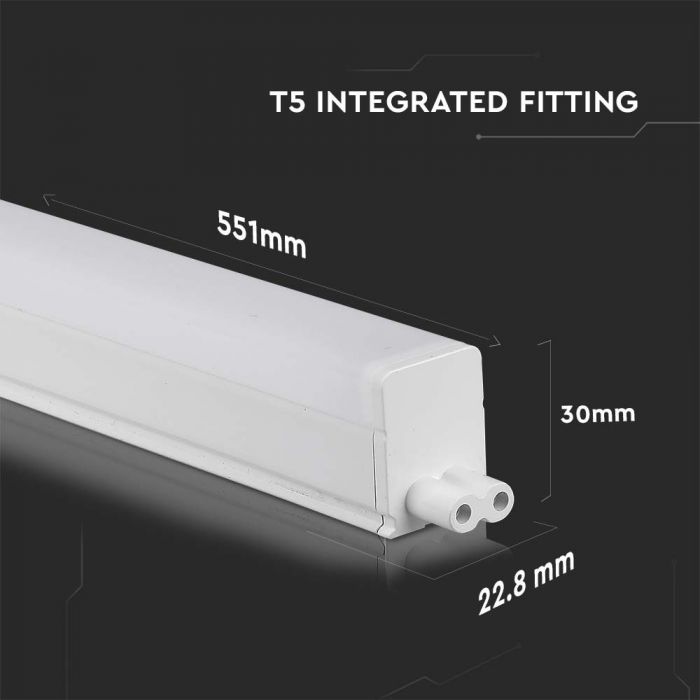 LED T5 TUBE BATTEN FITTING 2FT 7W CW 700m 120° SAMSUNG CHIP LINKABLE (MAX 100W)