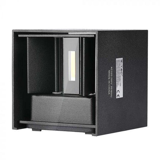 LED WALL LIGHT SQUARE ALUMINIUM 6W DL 700lm 0-120° 100X100 IP65 BLACK
