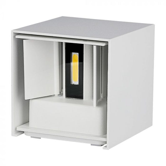 LED WALL LIGHT SQUARE ALUMINIUM 5W DL 700lm 0-120° 100X100 IP65 WHITE
