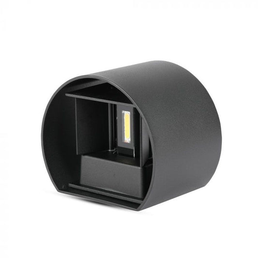 LED WALL LIGHT ROUND ALUMINIUM 5W DL 700lm 120° 140x115x100 IP65 BLACK