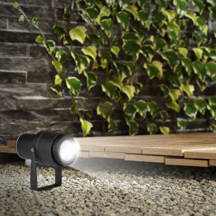 LED GARDEN SPIKE ALUMINIUM 12W DL 875lm 73X255 BLACK IP65