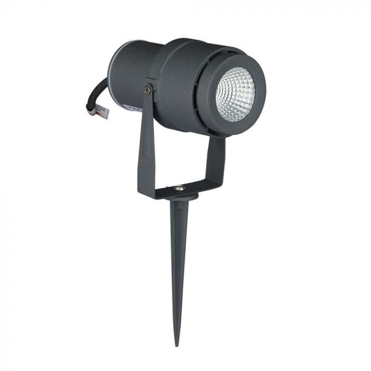 LED GARDEN SPIKE ALUMINIUM 12W WW 875llm 73X255 GREY IP65