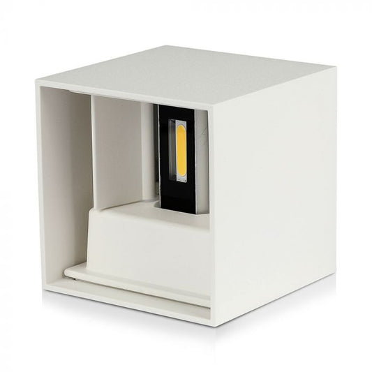 LED WALL LIGHT ALUMINIUM SQUARE 11W WW 1360lm 120° 10X10X10 WHITE IP65