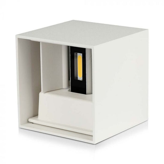 LED WALL LIGHT ALUMINIUM SQUARE 11W DL 1360lm 120° 10X10X10 WHITE IP65