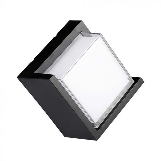LED WALL LIGHT SQUARE 12W WW 1160lm 120° 160X100 PC BLACK IP65