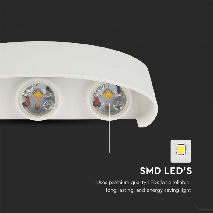 LED WALL LIGHT ALUMINIUM 5W DL 630lm 150° 170X40X80 SAND WHITE IP65