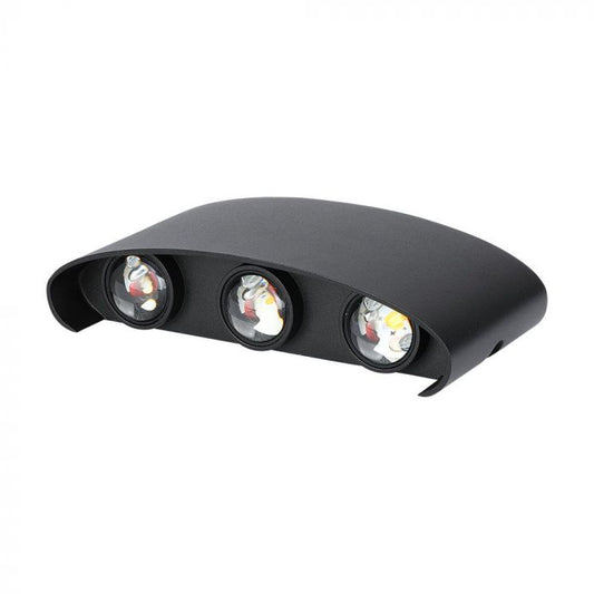 LED WALL LIGHT ALUMINIUM 5W WW 630lm 150° 170X40X80 SAND BLACK IP54