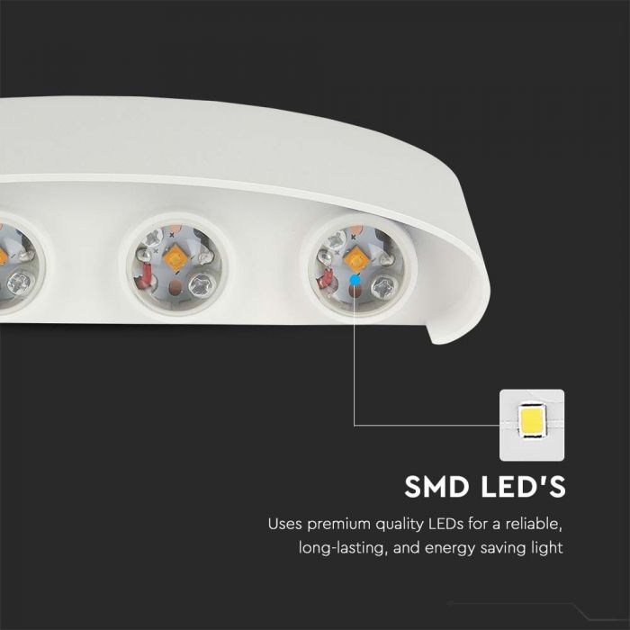 LED WALL LIGHT ALUMINIUM 7W DL 940lm 150° 220X48X90 SAND WHITE IP65