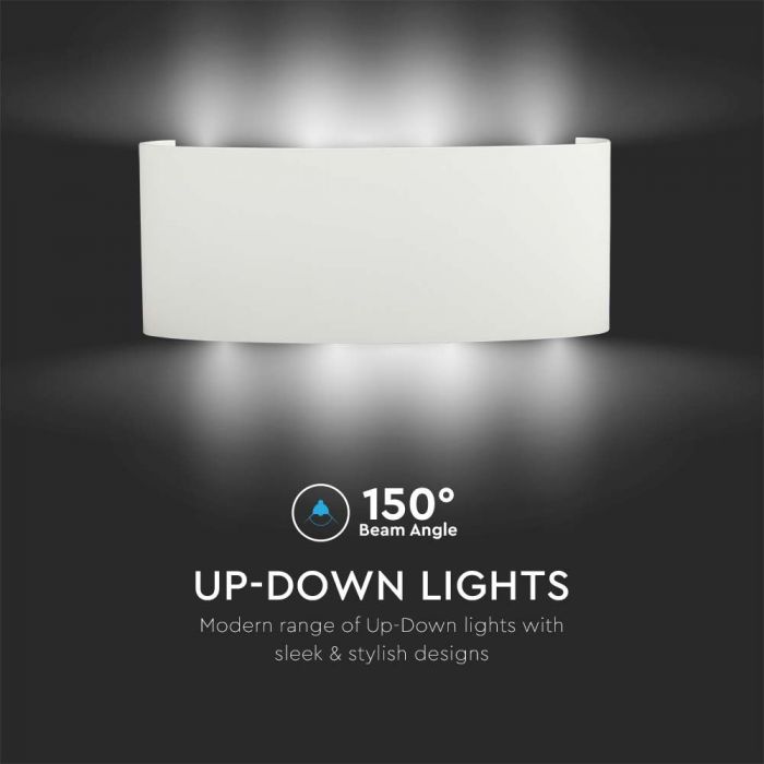 LED WALL LIGHT ALUMINIUM 7W DL 940lm 150° 220X48X90 SAND WHITE IP65