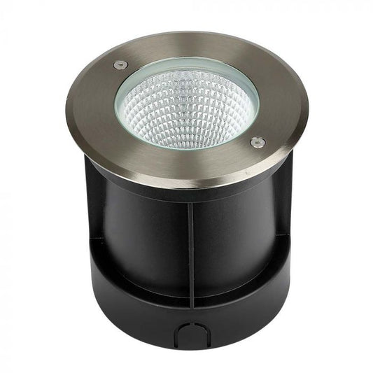 LED UNDERGROUND LIGHT STAINLESS STEEL ROUND 10W 850lm DL 40° 150X153 IP67