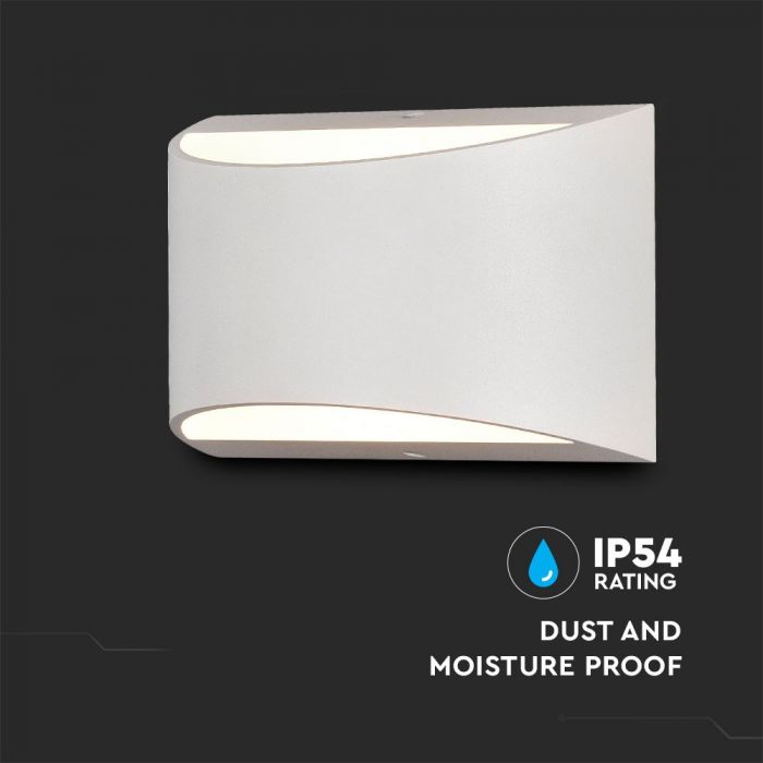 LED WALL LIGHT WHITE 10W DL 1280lm 120° ALUMINIUM IP54