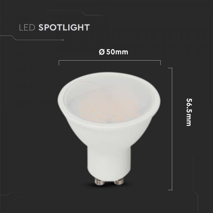 LED Spotlight SAMSUNG Chip GU10 10W Milky Cover Plastic 3000K