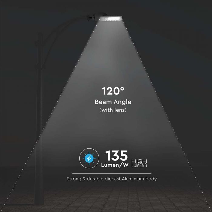 LED STREET LIGHT SAMSUNG CHIP100W DL 13500lm 120° GREY 535X260X64 IP65