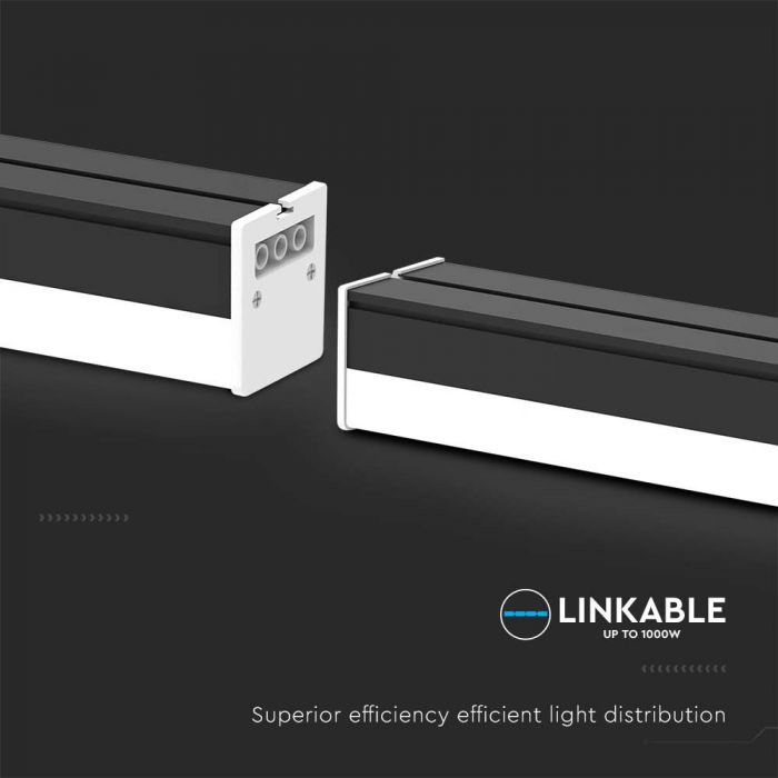 LED LINEAR LIGHT 40W DL 4300lm 120° 1200x50x55mm BLACK IK8