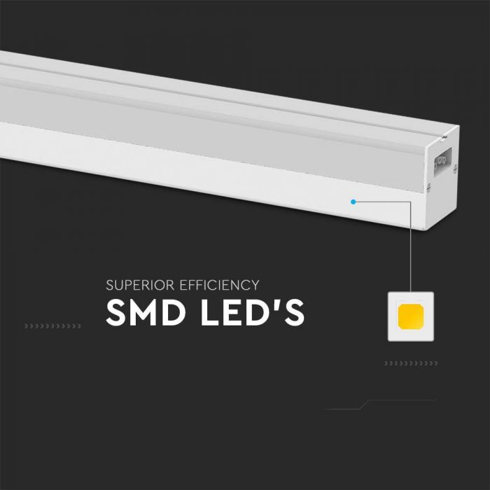 LED LINEAR LIGHT 40W CW 4300lm 120° 1200x50x55mm WHITE IK8