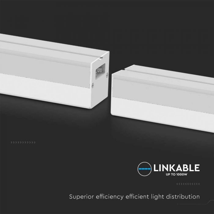 LED LINEAR LIGHT 40W CW 4300lm 120° 1200x50x55mm WHITE IK8