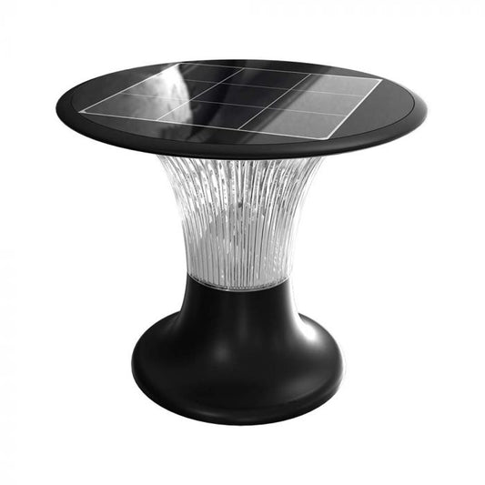 LED SOLAR PILAR LIGHT 15W CW+DL 2200Lm 257x217mm BLACK IP65
