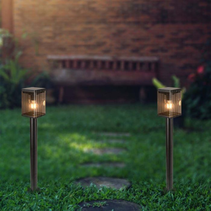 LED SOLAR BOLLARD LAMP E27 WITH MICROWAVE SENSOR  2.5W WW 150lm  IP44