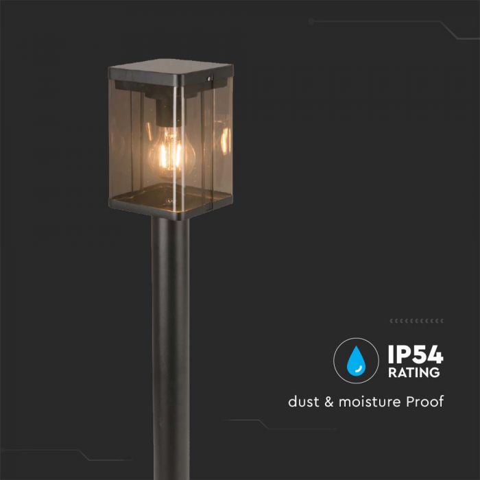 LED SOLAR BOLLARD LAMP E27 WITH MICROWAVE SENSOR  2.5W WW 150lm  IP44