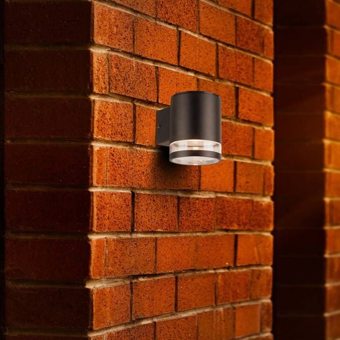 LED SOLAR WALL LAMP 0.55W WW 70Lm 121x90x112.5mm BLACK IP54