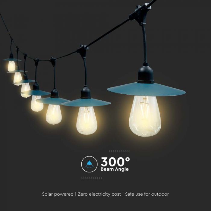 LED SOLAR STRING LIGHT 3W WW 50lm 15PCS LED SINGLE BULB 15M LENGTH IP44