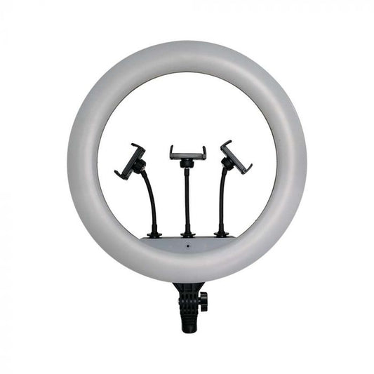 LED RING LIGHT 18INCH WITH 3 PHONE HOLDER AND REMOTE 55W 3IN1 6000lm 540x440x70mm