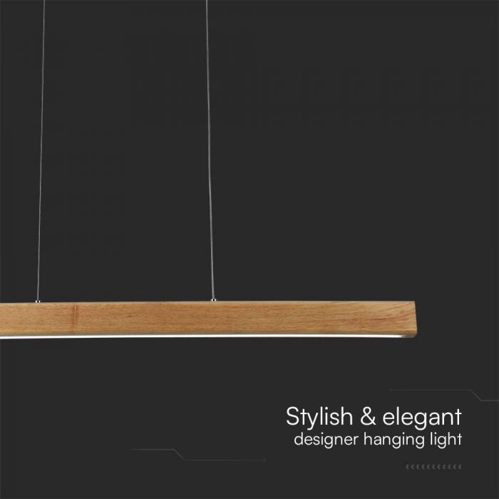 LED PENDANT LIGHT 12W 1440lm WW 800x1110mm WOOD