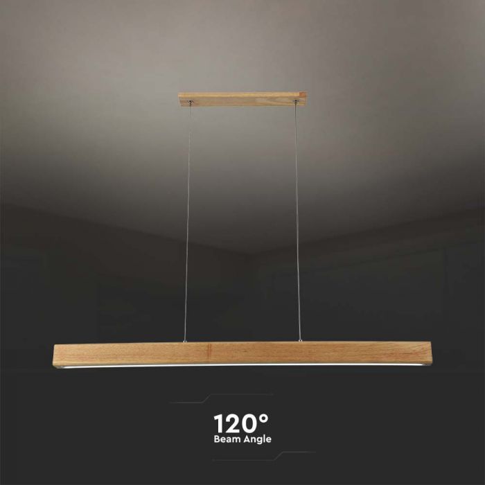 LED PENDANT LIGHT 12W 1440lm WW 800x1110mm WOOD