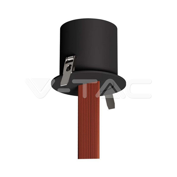REMOTE RECESSED CANOPY - FEEDER ONLY (D90xH72mm) SANDY BLACK