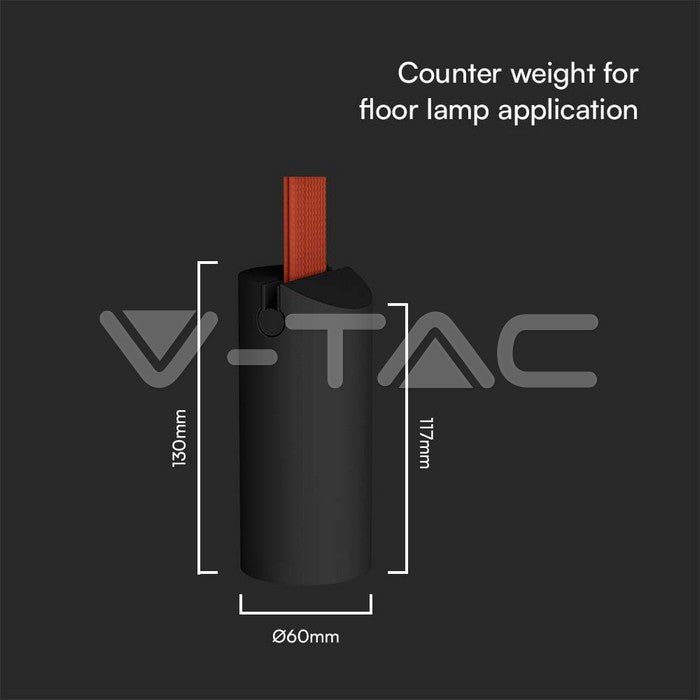 COUNTER WEIGHT FOR FLOOR LAMP APPLICATION D60xH117/H130MM SANDY BLACK