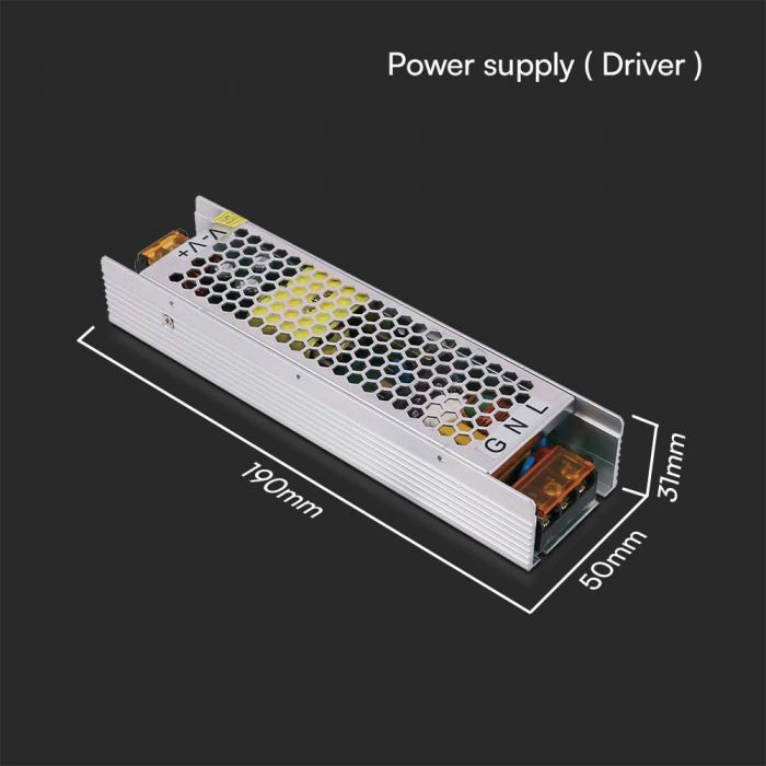 LED SLIM POWER SUPPLY FOR FABRIC MAGNETIC TRACKLIGHT 100W 48V 2.08A IP20 190x50x31mm